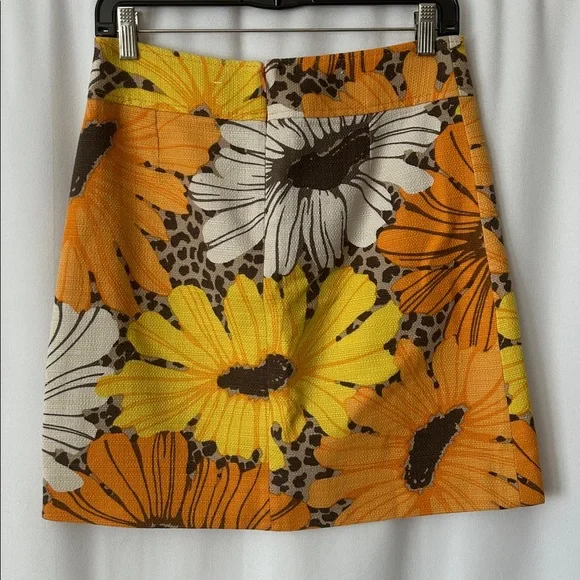 Dolce & Gabbana Auth Vibrant Yellow/Orange Floral Mini Skirt **Size 38/US 2** 🌻🌻 - Picture 2 of 6